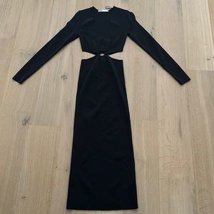 ZARA CUT OUT BLACK FITTED DRESS